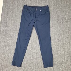 Lululemon ABC Pants Mens Size 33 Navy Blue Slim Fit Travel Smart Casual